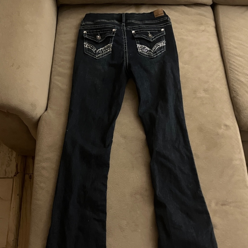 Wallflower Women's Dark Blue Boot Cut Jeans-Brans New